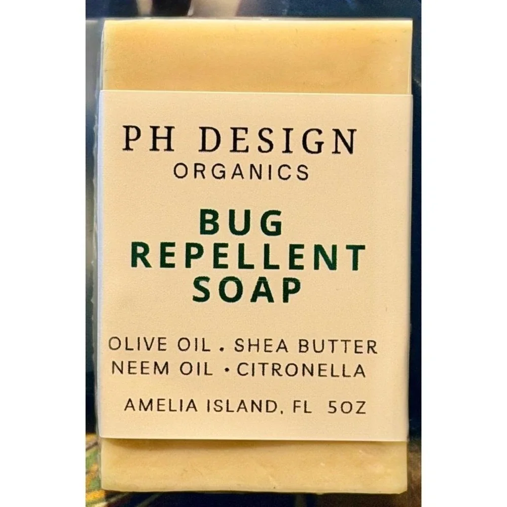 BUG REPELLENT SOAP OLIVE OIL SHEA BUTTER NEEM OIL CITRONELLA  5OZ‎